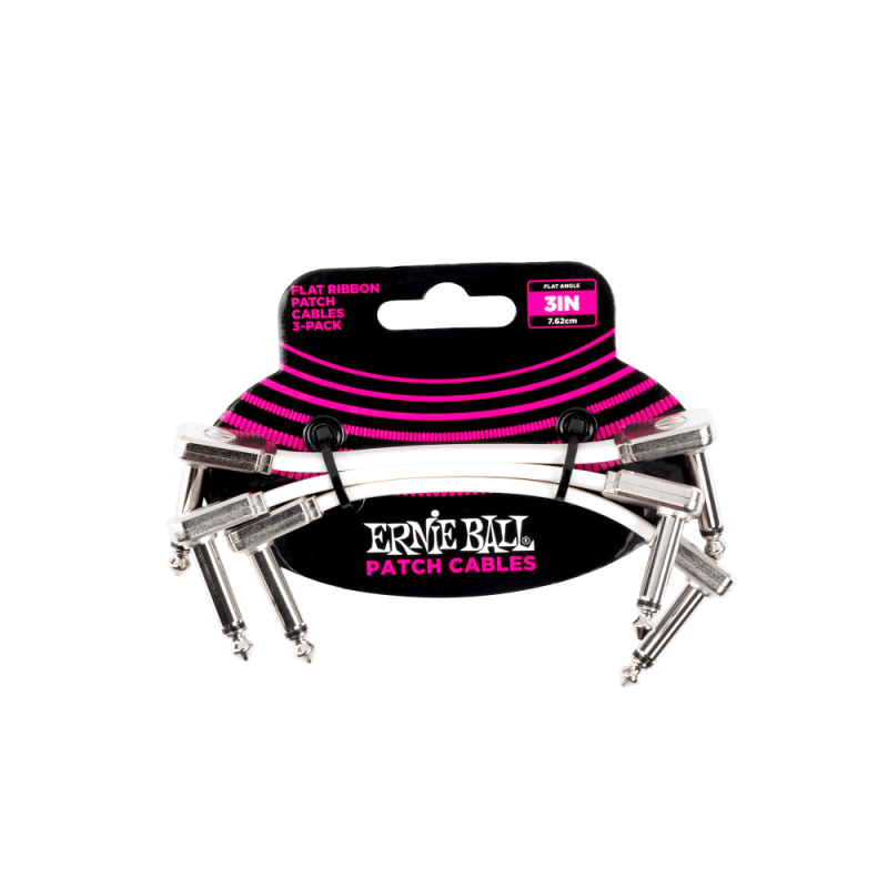 Ernie Ball 6384 Kabel krosowy płaski 7.62 cm 3 szt. Ernie Ball 6384 Kabel krosowy płaski 7.62 cm 3 szt.