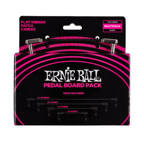 Ernie Ball 6224 Zestaw płaskich kabli krosowych do pedalboardów