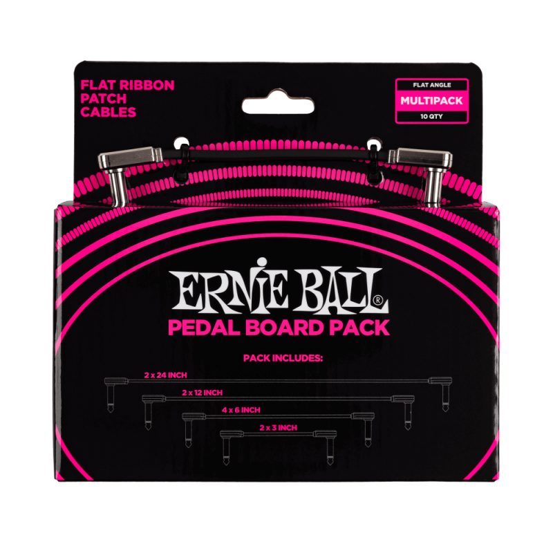 Ernie Ball 6224 Zestaw płaskich kabli krosowych do pedalboardów Ernie Ball 6224 Zestaw płaskich kabli krosowych do pedalboardów