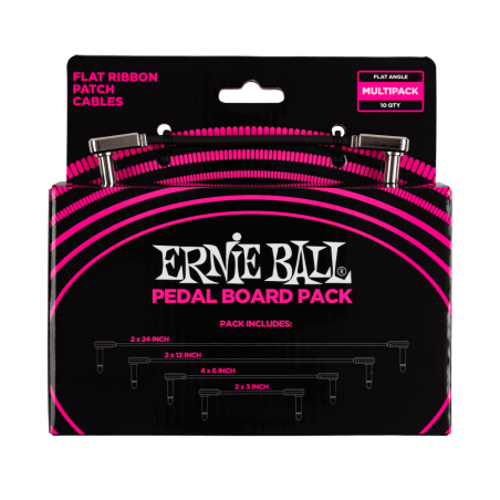 Ernie Ball 6224 Zestaw płaskich kabli krosowych do pedalboardów
