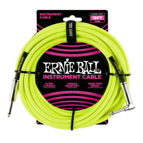 Ernie Ball 6085 Kabel instrumentalny prosty/kątowy 5.49 m