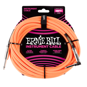 Ernie Ball 6084 Kabel instrumentalny prosty/kątowy 5.49 m