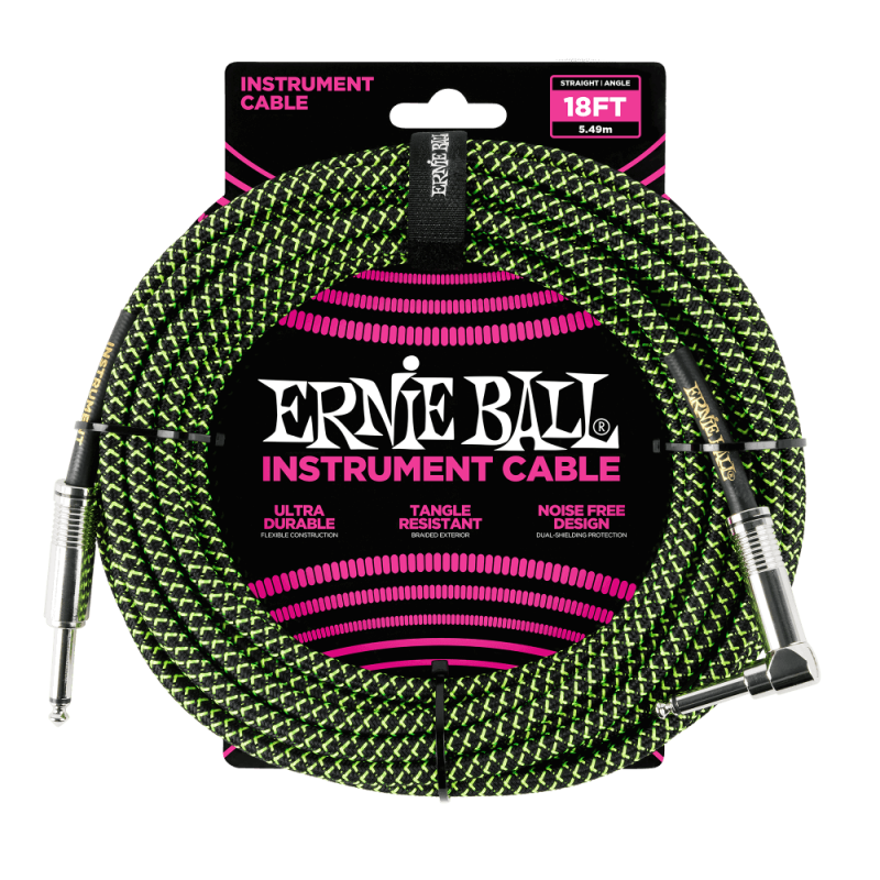 Ernie Ball 6082 Kabel instrumentalny prosty/kątowy 5.49 m Ernie Ball 6082 Kabel instrumentalny prosty/kątowy 5.49 m