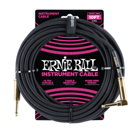 Ernie Ball 6081 Kabel instrumentalny prosty/kątowy 3.05 m