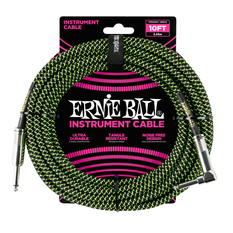 Ernie Ball 6077 Kabel instrumentalny prosty/kątowy 3.05 m Ernie Ball 6077 Kabel instrumentalny prosty/kątowy 3.05 m