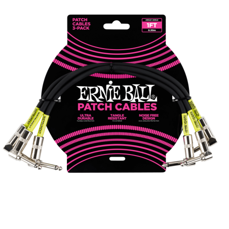 Ernie Ball 6075 Kabel krosowy kątowy/kątowy 30.48 cm 3 szt.