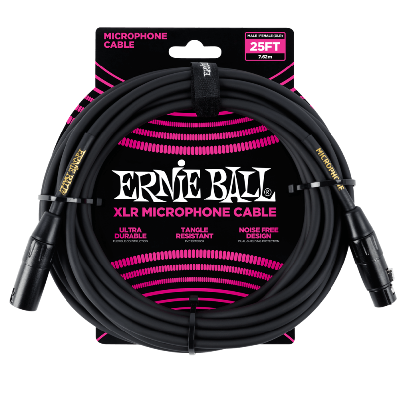 Ernie Ball 6073 Kabel mikrofonowy XLR M / XLR F 7.62 m Ernie Ball 6073 Kabel mikrofonowy XLR M / XLR F 7.62 m
