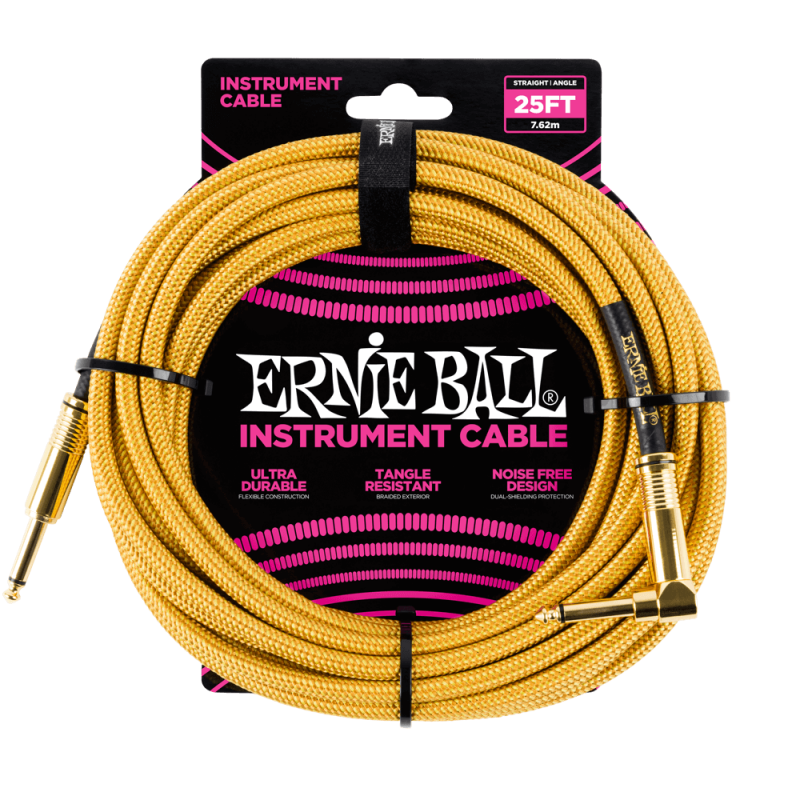 Ernie Ball 6070 Kabel instrumentalny prosty/kątowy 7.62 m Ernie Ball 6070 Kabel instrumentalny prosty/kątowy 7.62 m