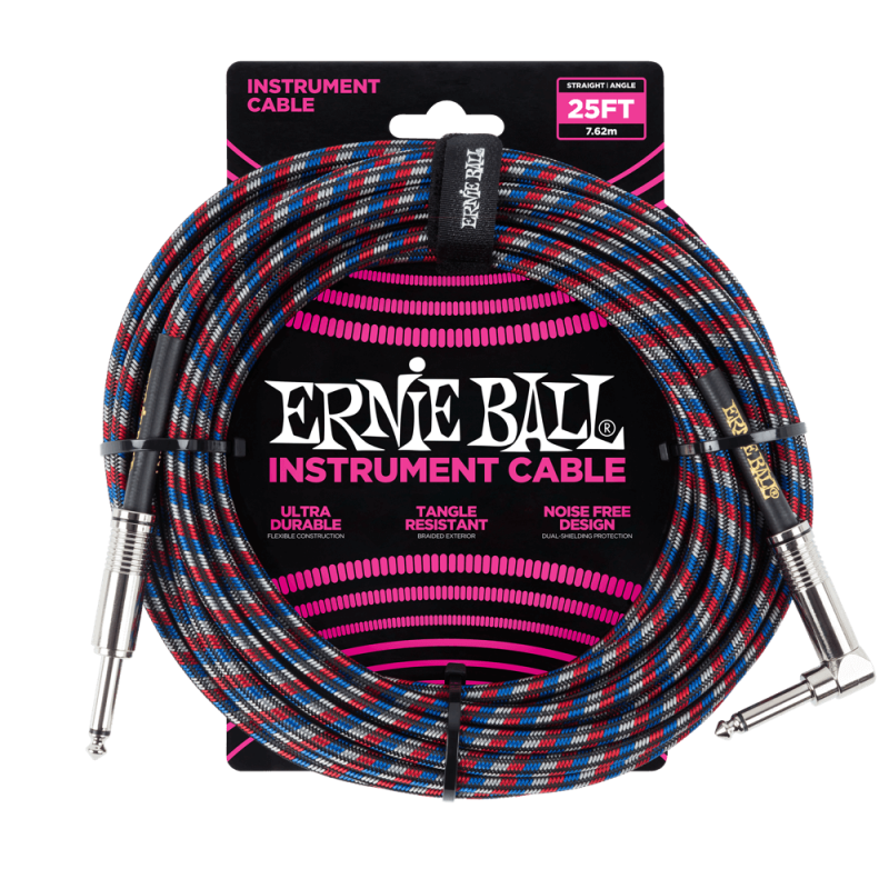Ernie Ball 6063 Kabel instrumentalny prosty/kątowy 7.62 m Ernie Ball 6063 Kabel instrumentalny prosty/kątowy 7.62 m