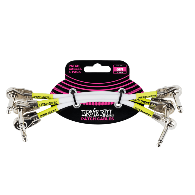 Ernie Ball 6052 Kabel krosowy płaski kątowy/płaski kątowy 15.24 cm 3 szt. Ernie Ball 6052 Kabel krosowy płaski kątowy/płaski kątowy 15.24 cm 3 szt.