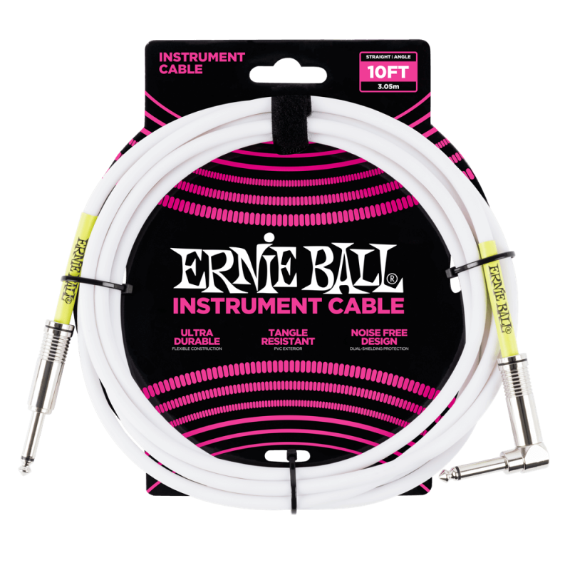 Ernie Ball 6049 Kabel instrumentalny prosty/kątowy 3.05 m Ernie Ball 6049 Kabel instrumentalny prosty/kątowy 3.05 m
