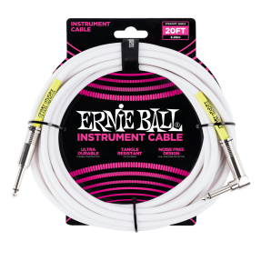Ernie Ball 6047 Kabel instrumentalny prosty/kątowy 6.09 m