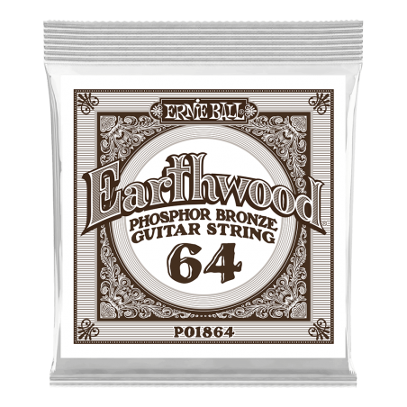 Ernie Ball 1864 Struna pojedyncza do gitary akustycznej .064 3 szt.