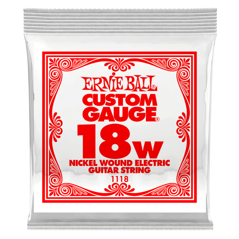 Ernie Ball 1118 Struna pojedyncza do gitary elektrycznej .018 6 szt. Ernie Ball 1118 Struna pojedyncza do gitary elektrycznej .018 6 szt.
