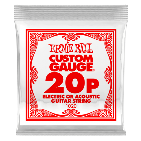 Ernie Ball 1020 Struna pojedyncza do gitary elektrycznej .020 6 szt.