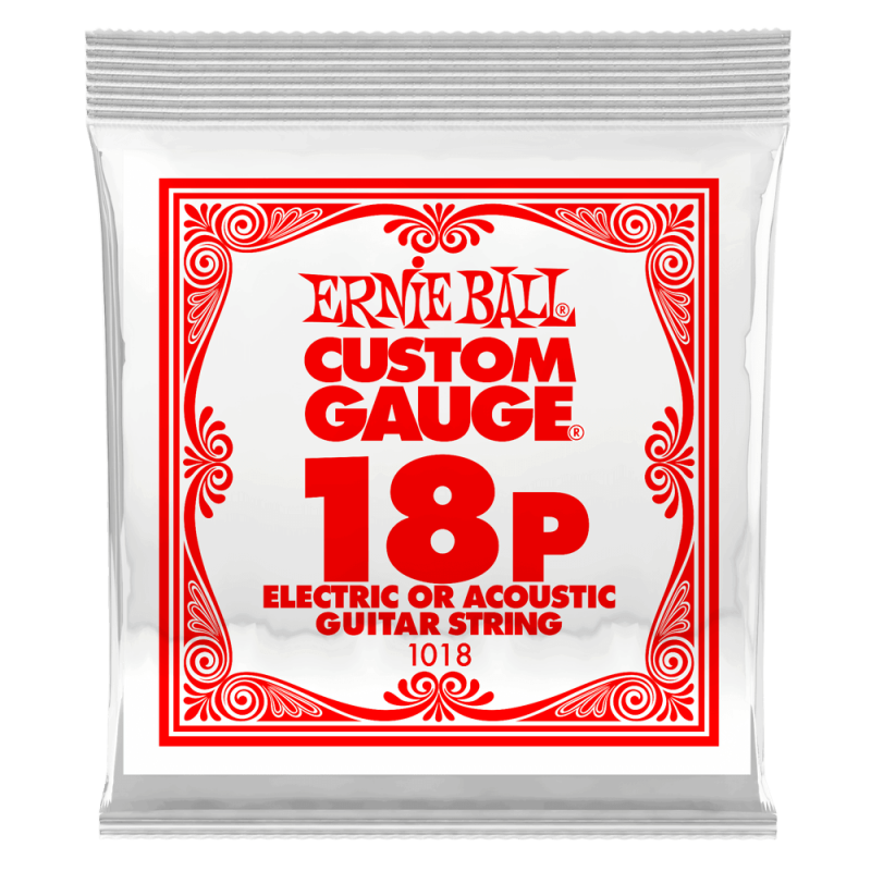 Ernie Ball 1018 Struna pojedyncza do gitary elektrycznej .018 6 szt. Ernie Ball 1018 Struna pojedyncza do gitary elektrycznej .018 6 szt.