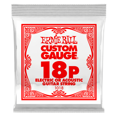 Ernie Ball 1018 Struna pojedyncza do gitary elektrycznej .018 6 szt.
