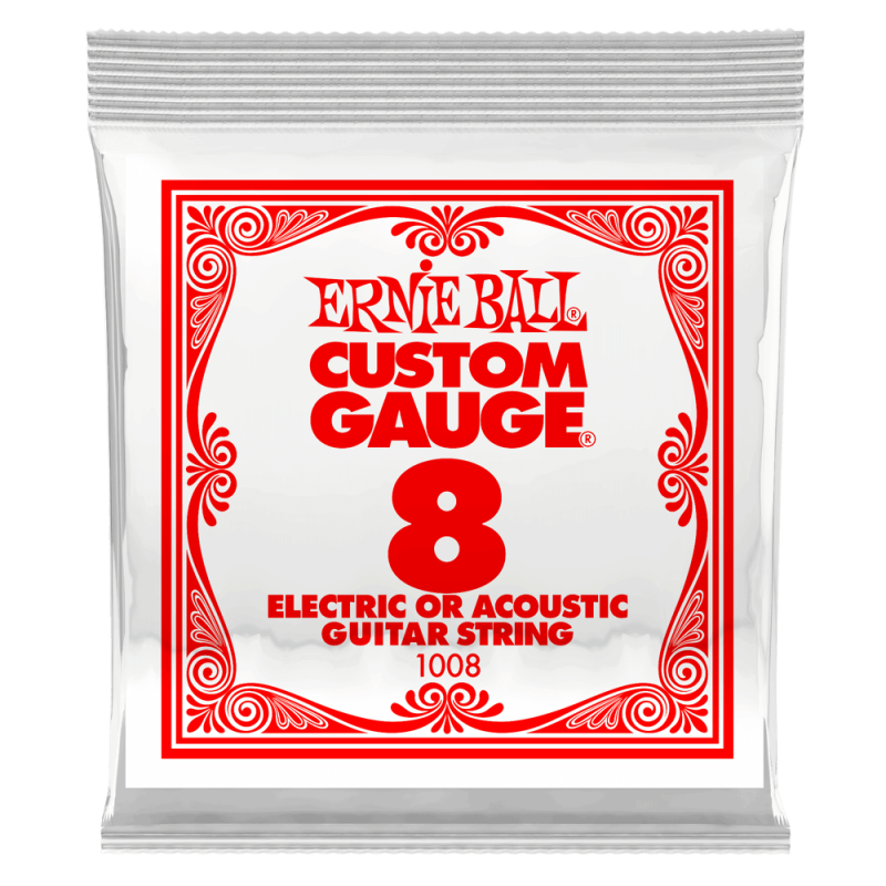 Ernie Ball 1008 Struna pojedyncza do gitary elektrycznej .008 6 szt. Ernie Ball 1008 Struna pojedyncza do gitary elektrycznej .008 6 szt.