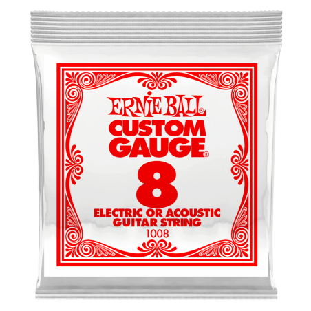Ernie Ball 1008 Struna pojedyncza do gitary elektrycznej .008 6 szt.