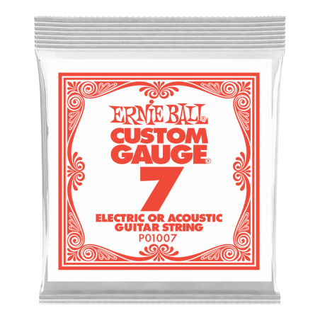 Ernie Ball 1007 Struna pojedyncza do gitary elektrycznej .007 6 szt.