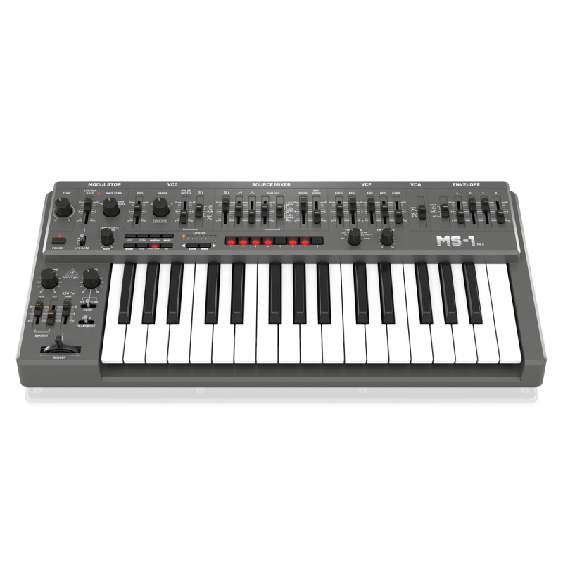 Behringer MS-1 MK II-GY Syntezator analogowy - 2 - Syntezatory - Monofoniczny syntezator z oryginalnym oscylatorem 3340. Wersja Behringer MS-1 MK II-GY Syntezator analogowy - 2 - Syntezatory - Monofoniczny syntezator z oryginalnym oscylatorem 3340. Wersja