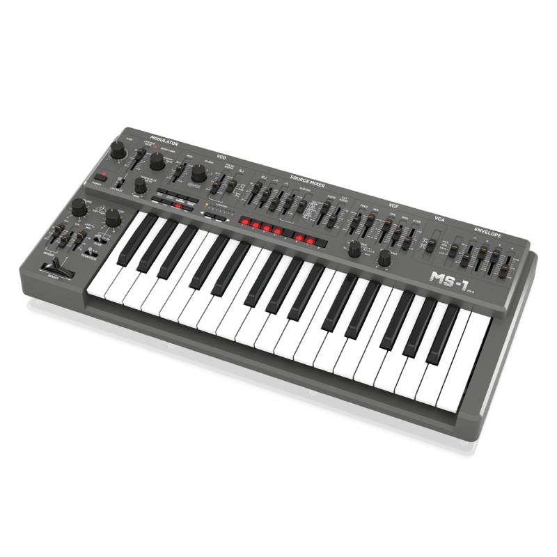 Behringer MS-1 MK II-GY Syntezator analogowy - 5 - Syntezatory - Monofoniczny syntezator z oryginalnym oscylatorem 3340. Wersja Behringer MS-1 MK II-GY Syntezator analogowy - 5 - Syntezatory - Monofoniczny syntezator z oryginalnym oscylatorem 3340. Wersja