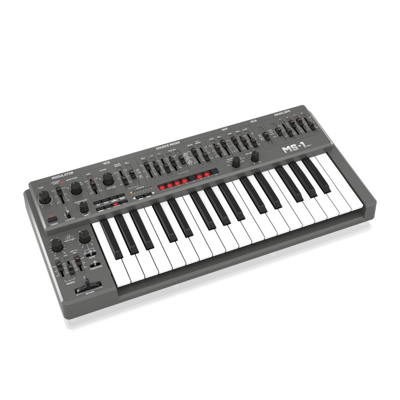 Behringer MS-1 MK II-GY Syntezator analogowy - 6 - Syntezatory - Monofoniczny syntezator z oryginalnym oscylatorem 3340. Wersja Behringer MS-1 MK II-GY Syntezator analogowy - 6 - Syntezatory - Monofoniczny syntezator z oryginalnym oscylatorem 3340. Wersja