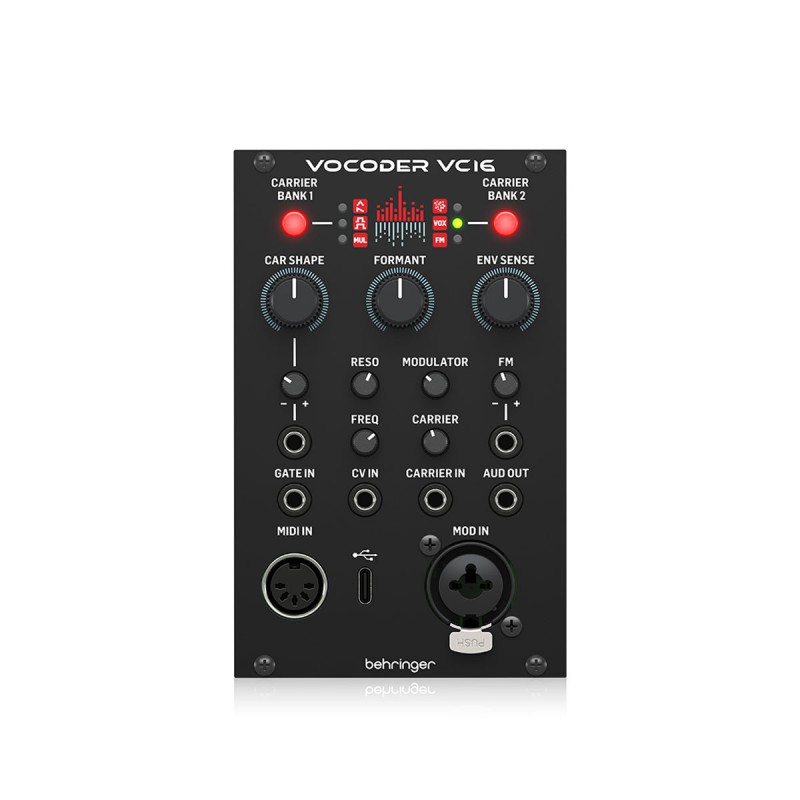 Behringer VOCODER VC16 Moduł syntezatora modularnego - 1 - Moduły syntezatora - Behringer VOCODER VC16 – 16-pasmowy vocoder z 6 
