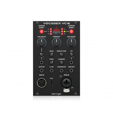 Behringer VOCODER VC16 Moduł syntezatora modularnego - 1 - Moduły syntezatora - Behringer VOCODER VC16 – 16-pasmowy vocoder z 6 