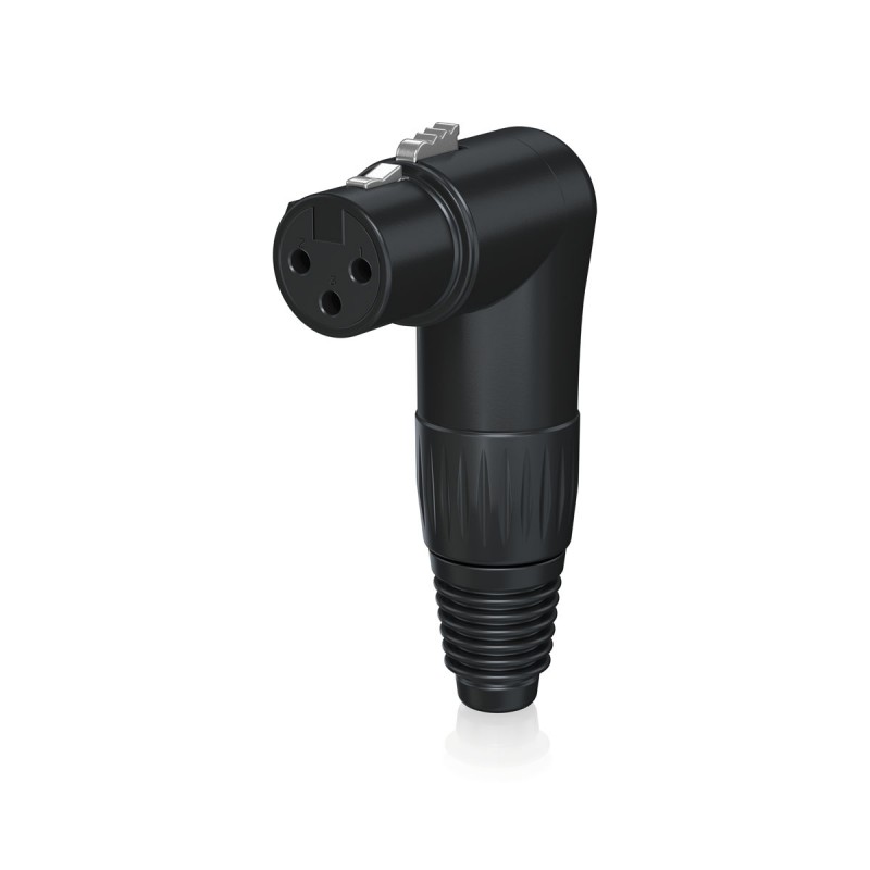 Behringer X3FR-BK XLR kątowy 3-pin żeński, czarny - 1 - Złącza, wtyki, przejściówki - Behringer X3FR-BK – złącze XLR żeńskie kąt