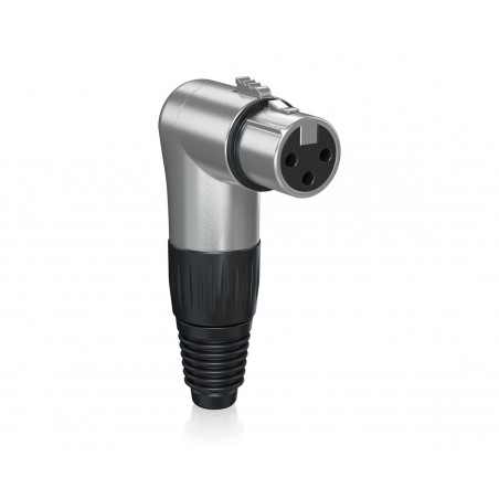 Behringer X3FR-SR XLR kątowy 3-pin żeński, srebrny - 1 - Złącza, wtyki, przejściówki - Behringer X3FR-SR – złącze XLR żeńskie ką