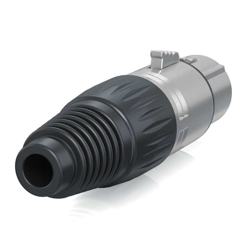 Behringer X3F-SR XLR 3-pin żeński, srebrny - 2 - Złącza, wtyki, przejściówki - Behringer X3F-SR – złącze XLR żeńskie w metalowej