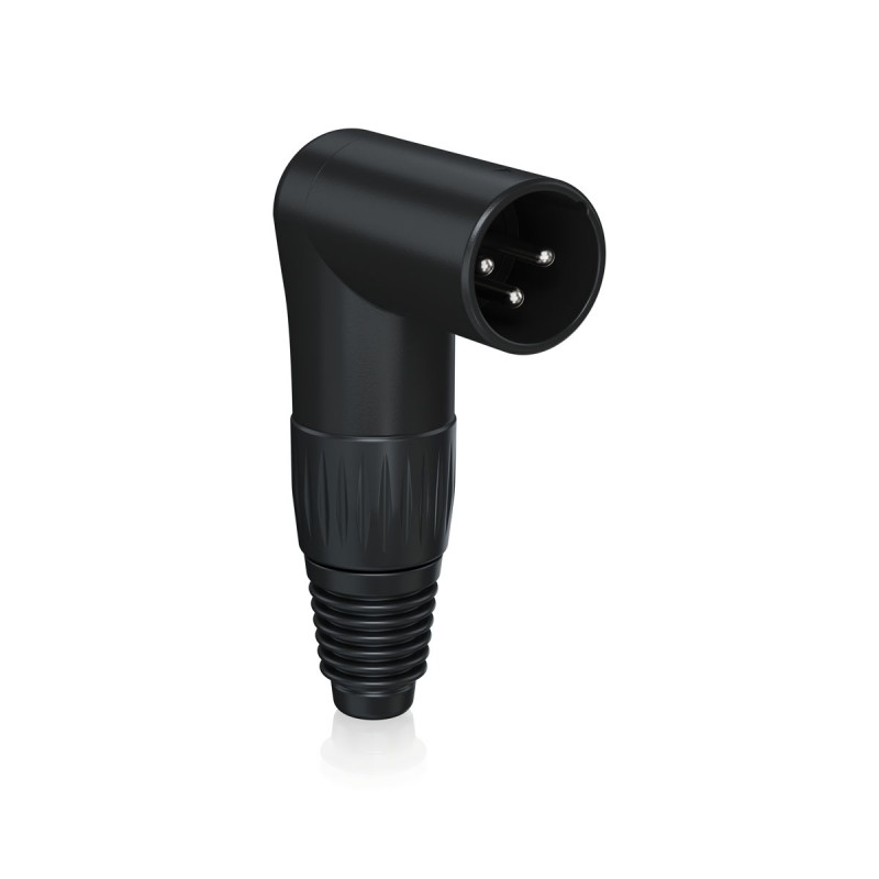 Behringer X3MR-BK XLR kątowy 3-pin męski, czarny - 2 - Złącza, wtyki, przejściówki - Behringer X3MR-BK – złącze XLR męskie kątow