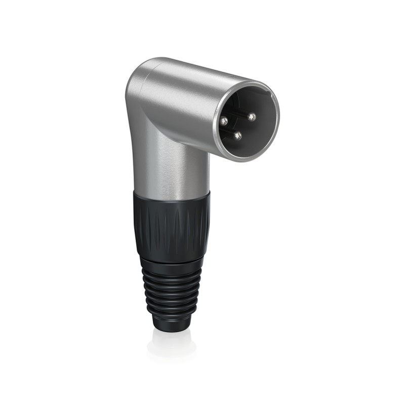 Behringer X3MR-SR XLR kątowy 3-pin męski, srebrny - 2 - Złącza, wtyki, przejściówki - Behringer X3MR-SR – złącze XLR męskie kąto