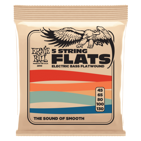 Ernie Ball EB2810 - struny do gitary basowej - 1 - Struny basowe - GROUP V Zestaw 5 strun do gitary basowej z serii FLATWOUND BA