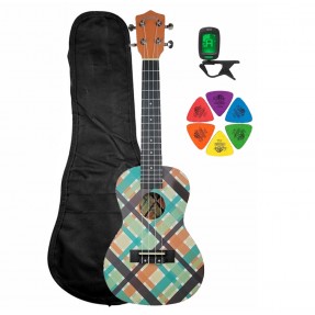 Ukulele koncertowe Jeremi C3-KP + pokrowiec + pasek + kostki