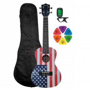 Ukulele koncertowe Jeremi C3-AM USA + pokrowiec + pasek + kostki