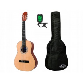 Gitara klasyczna Ever Play EV-132 Student 3/4 + pokrowiec + tuner - zestaw gitarowy