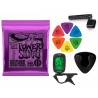 Struny Ernie Ball 2220 do gitary elektrycznej w zestawie korbka + tuner + 6 kostek + pojemnik Struny Ernie Ball 2220 do gitary elektrycznej w zestawie korbka + tuner + 6 kostek + pojemnik