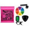 Struny Ernie Ball 2223 do gitary elektrycznej w zestawie korbka + tuner + 6 kostek + pojemnik Struny Ernie Ball 2223 do gitary elektrycznej w zestawie korbka + tuner + 6 kostek + pojemnik
