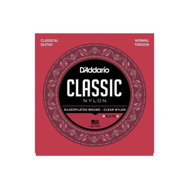Struny D'Addario EJ27N do gitary klasycznej w zestawie korbka + tuner + 6 kostek + pojemnik