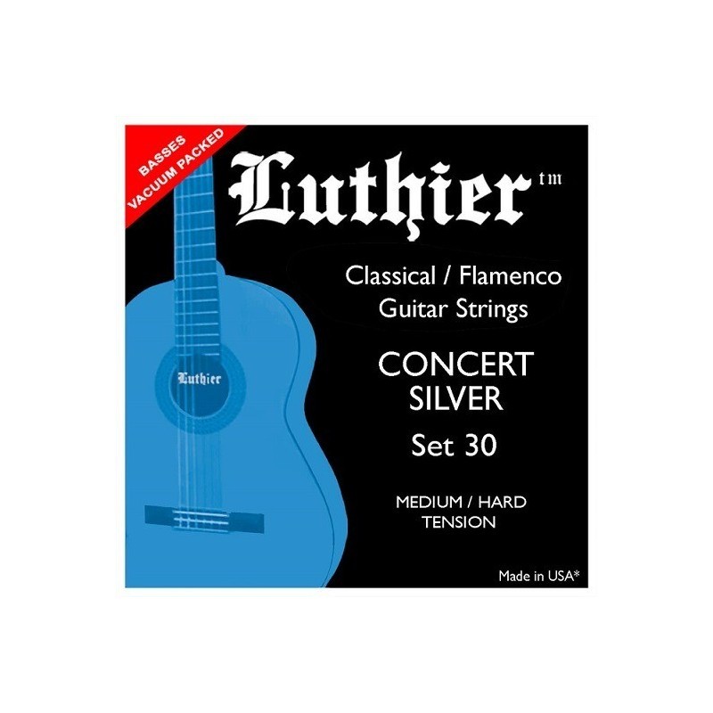 Struny Luthier LU30 do gitary klasycznej w zestawie korbka + tuner + 6 kostek + pojemnik