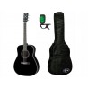 Gitara akustyczna Yamaha F370 BL + pokrowiec + tuner - zestaw gitarowy Gitara akustyczna Yamaha F370 BL + pokrowiec + tuner - zestaw gitarowy