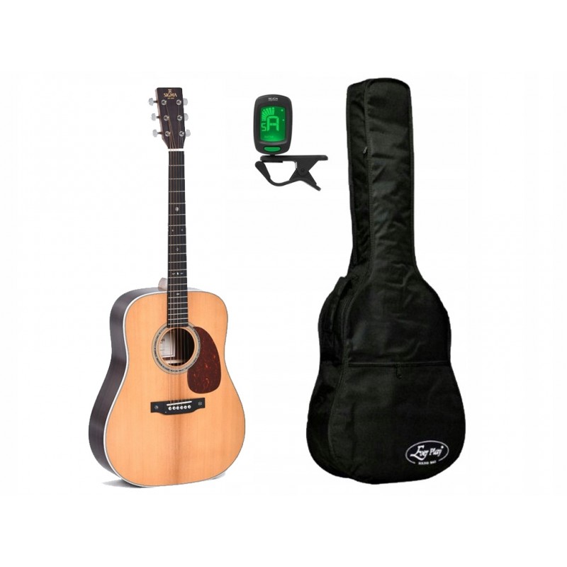Gitara akustyczna Sigma Guitars DT-1 + pokrowiec + tuner - zestaw gitarowy Gitara akustyczna Sigma Guitars DT-1 + pokrowiec + tuner - zestaw gitarowy