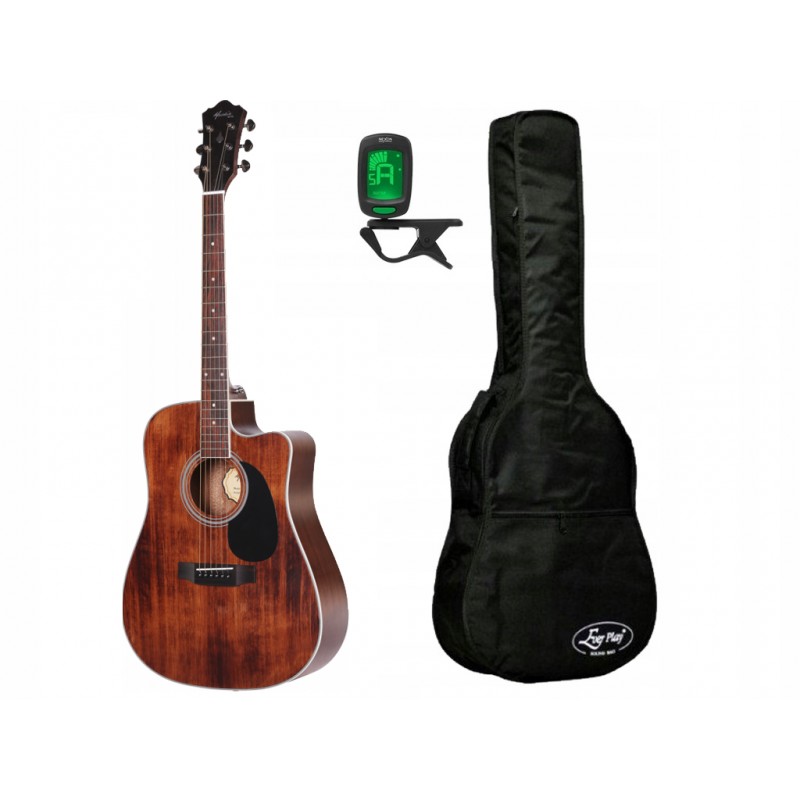 Gitara akustyczna Mantic AG-10SC + pokrowiec + tuner - zestaw gitarowy Gitara akustyczna Mantic AG-10SC + pokrowiec + tuner - zestaw gitarowy