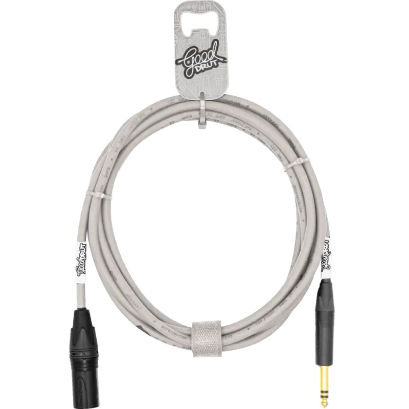GoodDrut GDB TRSXM 6-1-1 - Kabel audio Jack TRS x XLR-M biały - 6m GoodDrut GDB TRSXM 6-1-1 - Kabel audio Jack TRS x XLR-M biały - 6m