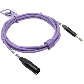 GoodDrut GDB TRSXM 3-1 - Kabel audio Jack TRS x XLR-M fioletowy - 3m
