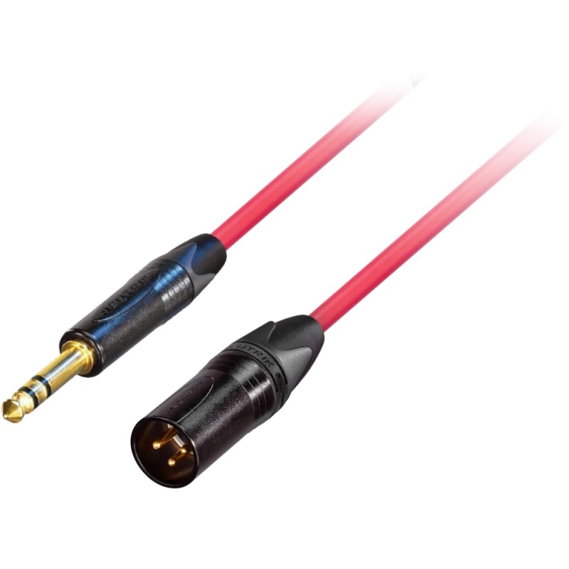 GoodDrut GDR TRSXM 3 - Kabel audio Jack TRS x XLR-M malinowy - 3m
