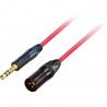 GoodDrut GDR TRSXM 3 - Kabel audio Jack TRS x XLR-M malinowy - 3m