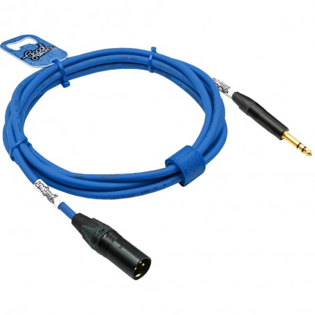GoodDrut GDB TRSXM 6 - Kabel audio Jack TRS x XLR-M niebieski - 6m